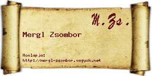 Mergl Zsombor névjegykártya